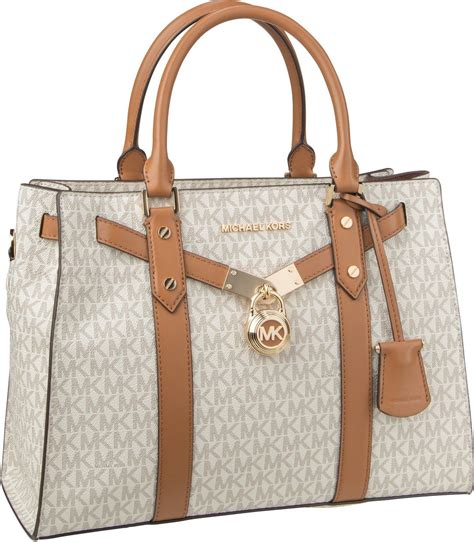 michael michael kors hamilton satchel vanilla|Michael Kors nouveau Hamilton bag.